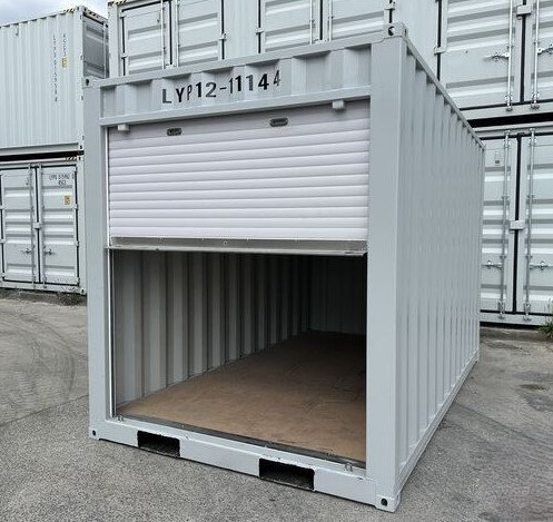 12ft storage container with forklift pockets & roller door