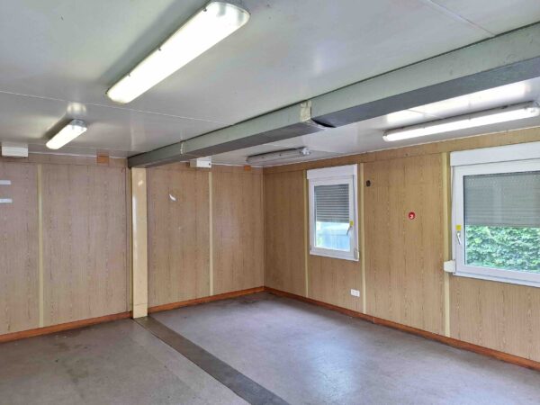 2 second-hand office containers connected together
