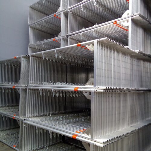 COMPLETE 150 m² LAYHER FACADE SCAFFOLDING PACKAGE – USED, EXCELLENT CONDITION
