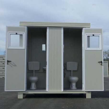 Brand new ss1 sanitary block – 2 toilets + 2 washbasins